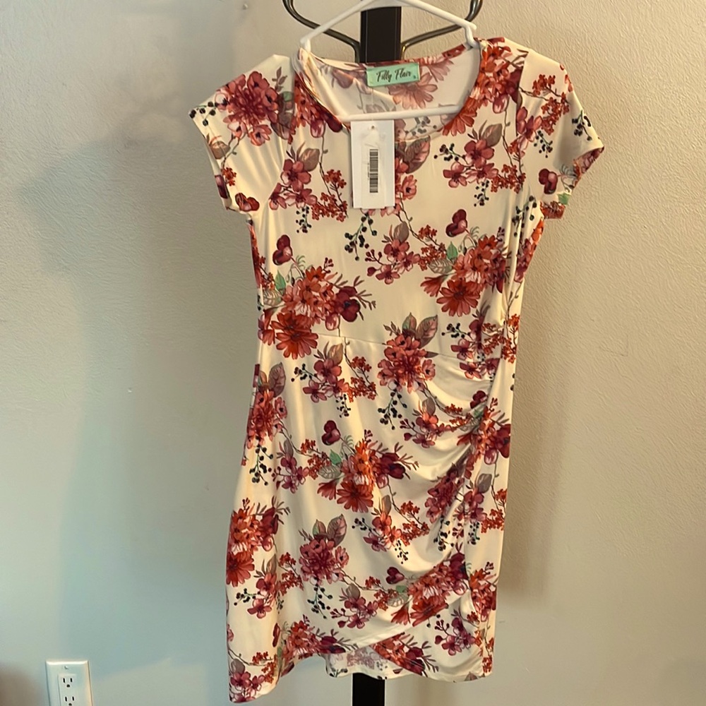 Brand new with tags cinched side floral dress